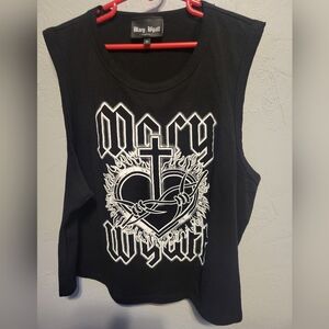 Mary Wyatt Black Lourdes Vest/Tank Top